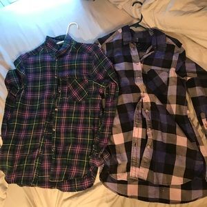 American Eagle Plaid Shirts (two) Size Medium